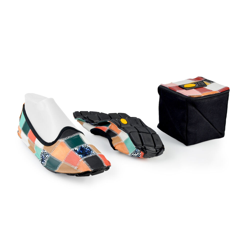 Vibram One Quarter Recycled Leder Schuhe Damen Mehrfarbig Sale 8064579-VM